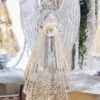 13 Inch Lighted Angel With Silver Swirling Glitter Water Lantern - Timer -Solar Christmas Holiday Shop swirling glitter angel