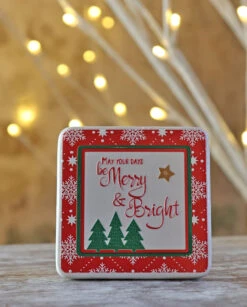 Set Of 4 Tablet Holiday Signs Assorted Ceramic - 3 Inch -Solar Christmas Holiday Shop tablet 2