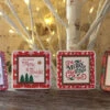 Set Of 4 Tablet Holiday Signs Assorted Ceramic - 3 Inch