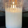 Radiance Faceted Ivory Poured Candle 3.5 X 5 Inch Clear Glass -NEW 2023 -Solar Christmas Holiday Shop tlg 478327