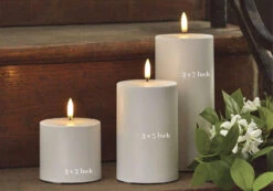 Uyuni Outdoor 3 Inch X 7 Inch White Pillar Candle - Remote Ready