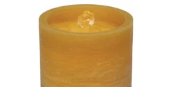 Yellow Wax With Butterfly Design Aquaflame Fountain Candle - Remote Control -Solar Christmas Holiday Shop water