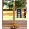 Traditional Flameless Window Candle Bright Dual Sided Bulb - Brass Finish - Timer -Solar Christmas Holiday Shop wb main 2