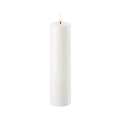 Uyuni 2.25 Inch X 9.75 Inch White Pillar Candle - Remote Ready