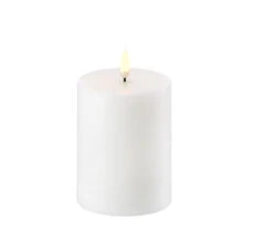 Uyuni 3 Inch X 5 Inch White Pillar Candle - Remote Ready