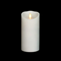 3 Inch Diameter White Moving Flame 6 Inch Candle - Remote Ready -Solar Christmas Holiday Shop white 6 inch mf candle