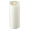 Moving Flame White Unscented Candle Battery Operated 3.5 X 9 - Timer - Remote Ready -Solar Christmas Holiday Shop white 9 inch moving flame candle