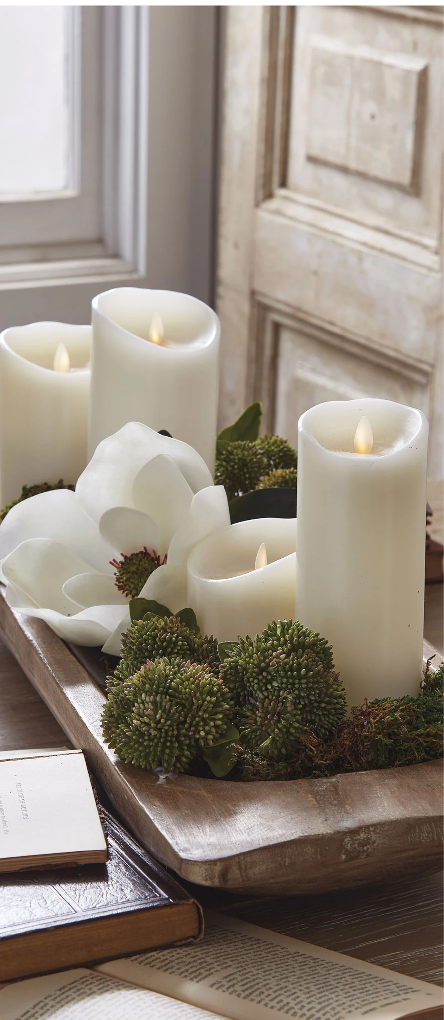 Moving Flame White Candle Battery Operated 3.5 X 5 - Timer - Remote Ready 4 Moving Flame White Candle Battery Operated 3.5 X 5 - Timer - Remote Ready - Image 2