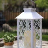 SOLAR Powered White Candle Lantern - 11 Inch -Solar Christmas Holiday Shop white solar new image
