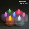 Wholesale LED Color Changing Tea Lights 144 Pcs -Solar Christmas Holiday Shop wholesale cc tall tealights