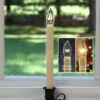 Traditional Flamelss Window Candle Bright Dual Sided Bulb - Matte Black Finish - Timer -Solar Christmas Holiday Shop williamsburg window candle